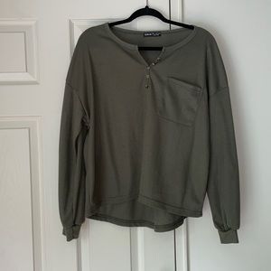 Shein Oversized Army Green Top Size L